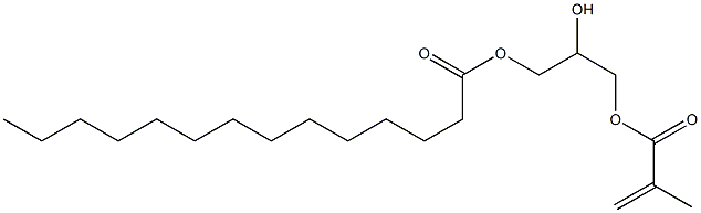 Tetradecanoic acid 2-hydroxy-3-(methacryloyloxy)propyl ester 구조식 이미지