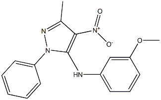 1-Phenyl-3-methyl-4-nitro-5-[(3-methoxyphenyl)amino]-1H-pyrazole Structure