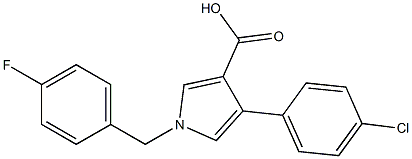 1-(4-Fluorobenzyl)-4-(4-chlorophenyl)-1H-pyrrole-3-carboxylic acid 구조식 이미지