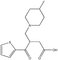 4-Oxo-4-(2-thienyl)-3-[(4-methylpiperidino)methyl]butanoic acid 구조식 이미지