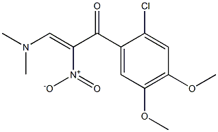 (Z)-2-Nitro-3-(dimethylamino)-1-(2-chloro-4,5-dimethoxyphenyl)-2-propen-1-one 구조식 이미지