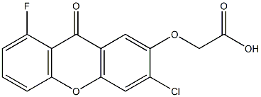 (9-Oxo-3-chloro-8-fluoro-9H-xanthen-2-yloxy)acetic acid 구조식 이미지