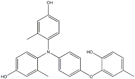 N,N-Bis(4-hydroxy-2-methylphenyl)-4-(2-hydroxy-5-methylphenoxy)benzenamine 구조식 이미지