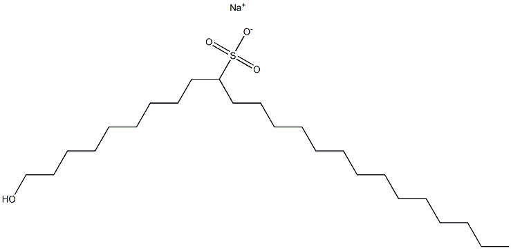 1-Hydroxytetracosane-10-sulfonic acid sodium salt 구조식 이미지