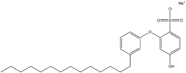 5-Hydroxy-3'-tetradecyl[oxybisbenzene]-2-sulfonic acid sodium salt 구조식 이미지
