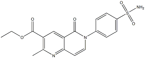6-(4-Sulfamoylphenyl)-2-methyl-5-oxo-5,6-dihydro-1,6-naphthyridine-3-carboxylic acid ethyl ester 구조식 이미지