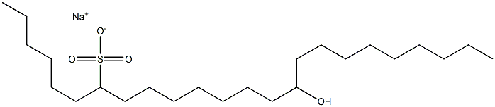 15-Hydroxytetracosane-7-sulfonic acid sodium salt 구조식 이미지