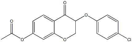 3-(4-Chlorophenoxy)-7-acetoxy-2H-1-benzopyran-4(3H)-one 구조식 이미지