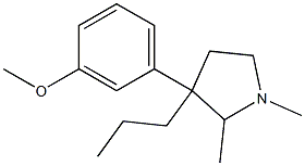 1,2-Dimethyl-3-(m-methoxyphenyl)-3-propylpyrrolidine 구조식 이미지