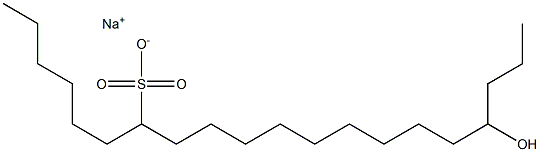 17-Hydroxyicosane-7-sulfonic acid sodium salt 구조식 이미지