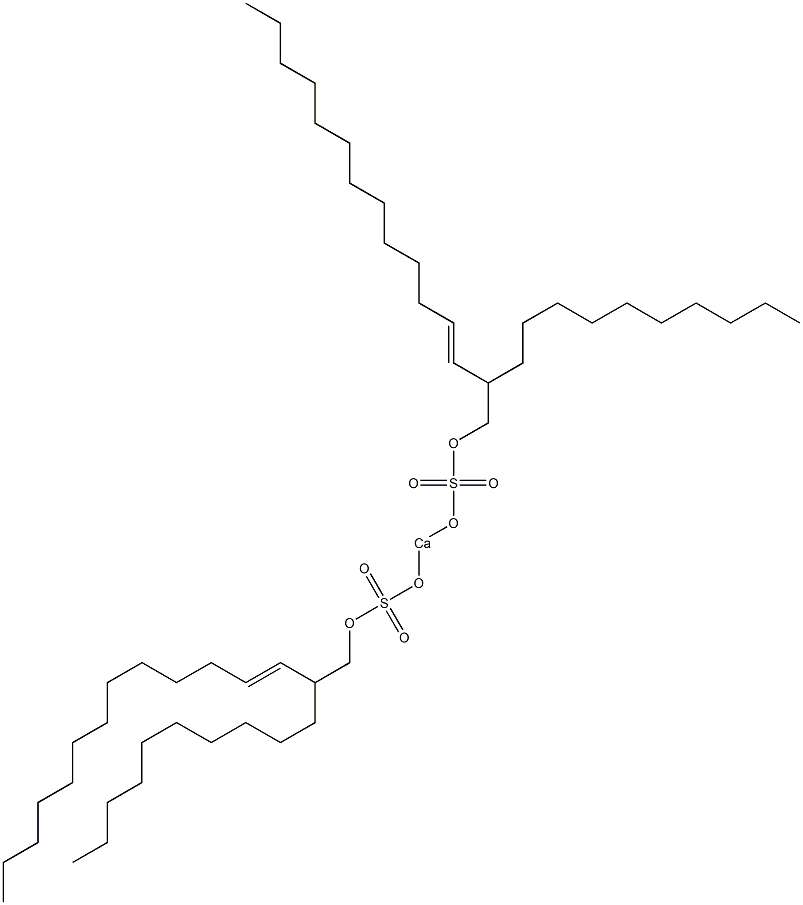Bis(2-decyl-3-pentadecenyloxysulfonyloxy)calcium 구조식 이미지