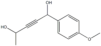 1-(4-Methoxyphenyl)-2-pentyne-1,4-diol 구조식 이미지