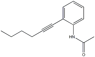 N-[2-(1-Hexynyl)phenyl]acetamide 구조식 이미지