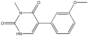 3-Methyl-5-(3-methoxyphenyl)uracil Structure