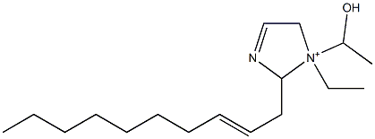 2-(2-Decenyl)-1-ethyl-1-(1-hydroxyethyl)-3-imidazoline-1-ium Structure