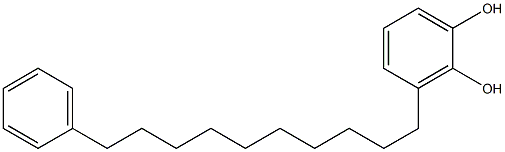 3-(10-Phenyldecyl)catechol 구조식 이미지