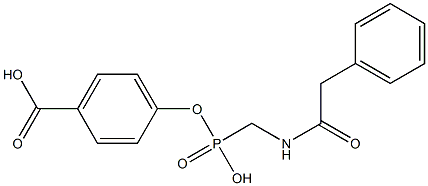 [[(Phenylacetyl)amino]methyl]phosphonic acid p-carboxyphenyl ester Structure