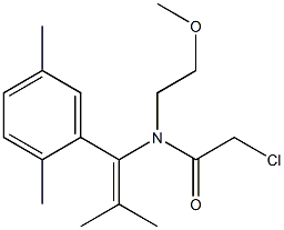 N-[1-(2,5-Dimethylphenyl)-2-methyl-1-propenyl]-N-[2-methoxyethyl]-2-chloroacetamide 구조식 이미지