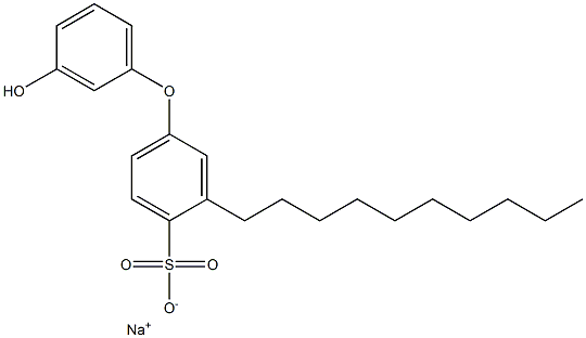 3'-Hydroxy-3-decyl[oxybisbenzene]-4-sulfonic acid sodium salt Structure
