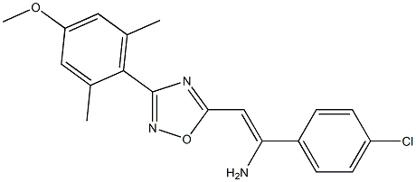 5-[(Z)-2-Amino-2-(4-chlorophenyl)ethenyl]-3-(2,6-dimethyl-4-methoxyphenyl)-1,2,4-oxadiazole 구조식 이미지