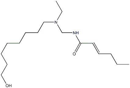 N-[[N-Ethyl-N-(8-hydroxyoctyl)amino]methyl]-2-hexenamide Structure