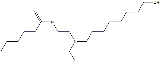 N-[2-[N-Ethyl-N-(8-hydroxyoctyl)amino]ethyl]-2-hexenamide 구조식 이미지