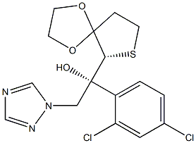 (1R)-1-(2,4-Dichlorophenyl)-1-[(6R)-1,4-dioxa-7-thiaspiro[4.4]nonan-6-yl]-2-(1H-1,2,4-triazol-1-yl)ethanol 구조식 이미지