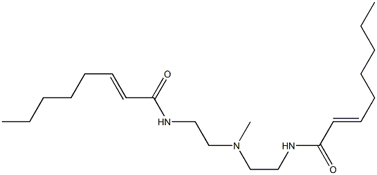 N,N'-[Methyliminobis(2,1-ethanediyl)]bis(2-octenamide) 구조식 이미지