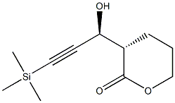 (3S)-3-[(S)-1-Hydroxy-3-trimethylsilyl-2-propyn-1-yl]tetrahydro-2H-pyran-2-one 구조식 이미지