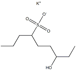 7-Hydroxynonane-4-sulfonic acid potassium salt Structure