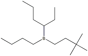 Butyl(1-ethylbutyl)(3,3-dimethylbutyl)borane Structure
