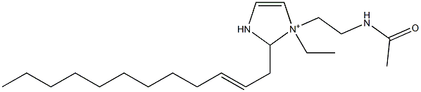 1-[2-(Acetylamino)ethyl]-2-(2-dodecenyl)-1-ethyl-4-imidazoline-1-ium Structure