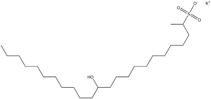 13-Hydroxytetracosane-2-sulfonic acid potassium salt Structure