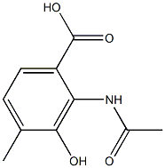2-(Acetylamino)-3-hydroxy-p-toluic acid Structure