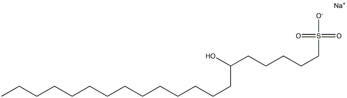 6-Hydroxyicosane-1-sulfonic acid sodium salt 구조식 이미지