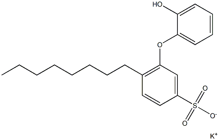 2'-Hydroxy-6-octyl[oxybisbenzene]-3-sulfonic acid potassium salt 구조식 이미지