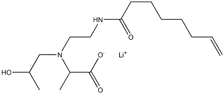 2-[N-(2-Hydroxypropyl)-N-[2-(7-octenoylamino)ethyl]amino]propionic acid lithium salt 구조식 이미지