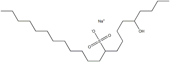 5-Hydroxydocosane-10-sulfonic acid sodium salt 구조식 이미지