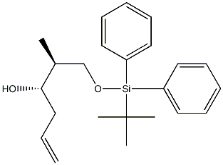 (2S,3S)-1-(tert-Butyldiphenylsiloxy)-2-methyl-5-hexene-3-ol 구조식 이미지