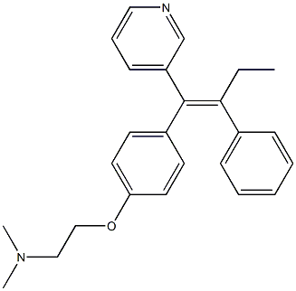 (E)-2-Phenyl-1-(4-[2-(dimethylamino)ethoxy]phenyl)-1-(3-pyridinyl)-1-butene Structure