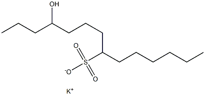 11-Hydroxytetradecane-7-sulfonic acid potassium salt 구조식 이미지