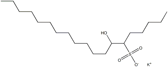 7-Hydroxynonadecane-6-sulfonic acid potassium salt 구조식 이미지