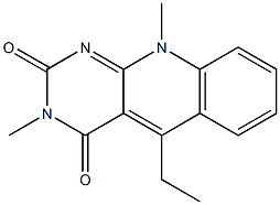 3,10-Dimethyl-5-ethylpyrimido[4,5-b]quinoline-2,4(3H,10H)-dione Structure