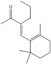 4-(2,6,6-Trimethyl-1-cyclohexenyl)-3-propyl-3-buten-2-one 구조식 이미지