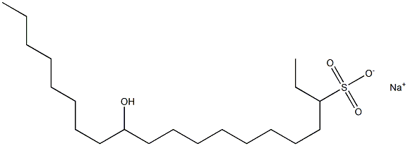 12-Hydroxyicosane-3-sulfonic acid sodium salt Structure