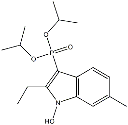 3-[Isopropoxy(isopropoxy)phosphinyl]-6-methyl-2-ethyl-1-hydroxy-1H-indole Structure