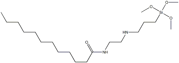 N-[2-[[3-(Trimethoxysilyl)propyl]amino]ethyl]dodecanamide Structure