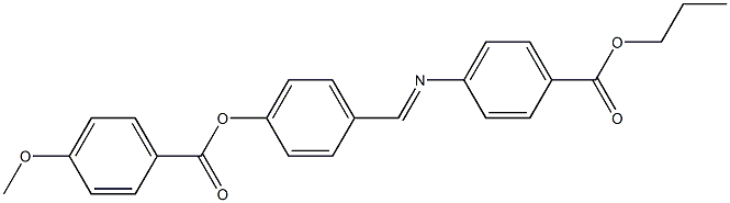 4-[4-(4-Methoxybenzoyloxy)benzylideneamino]benzoic acid propyl ester 구조식 이미지