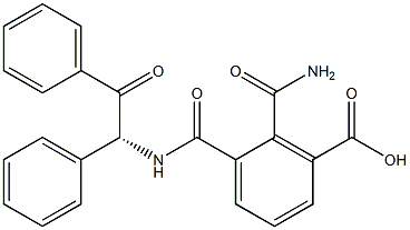 (-)-N-[(R)-1,2-Diphenyl-2-oxoethyl]phthalamidic acid Structure