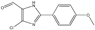 2-(4-Methoxyphenyl)-4-chloro-1H-imidazole-5-carbaldehyde 구조식 이미지
